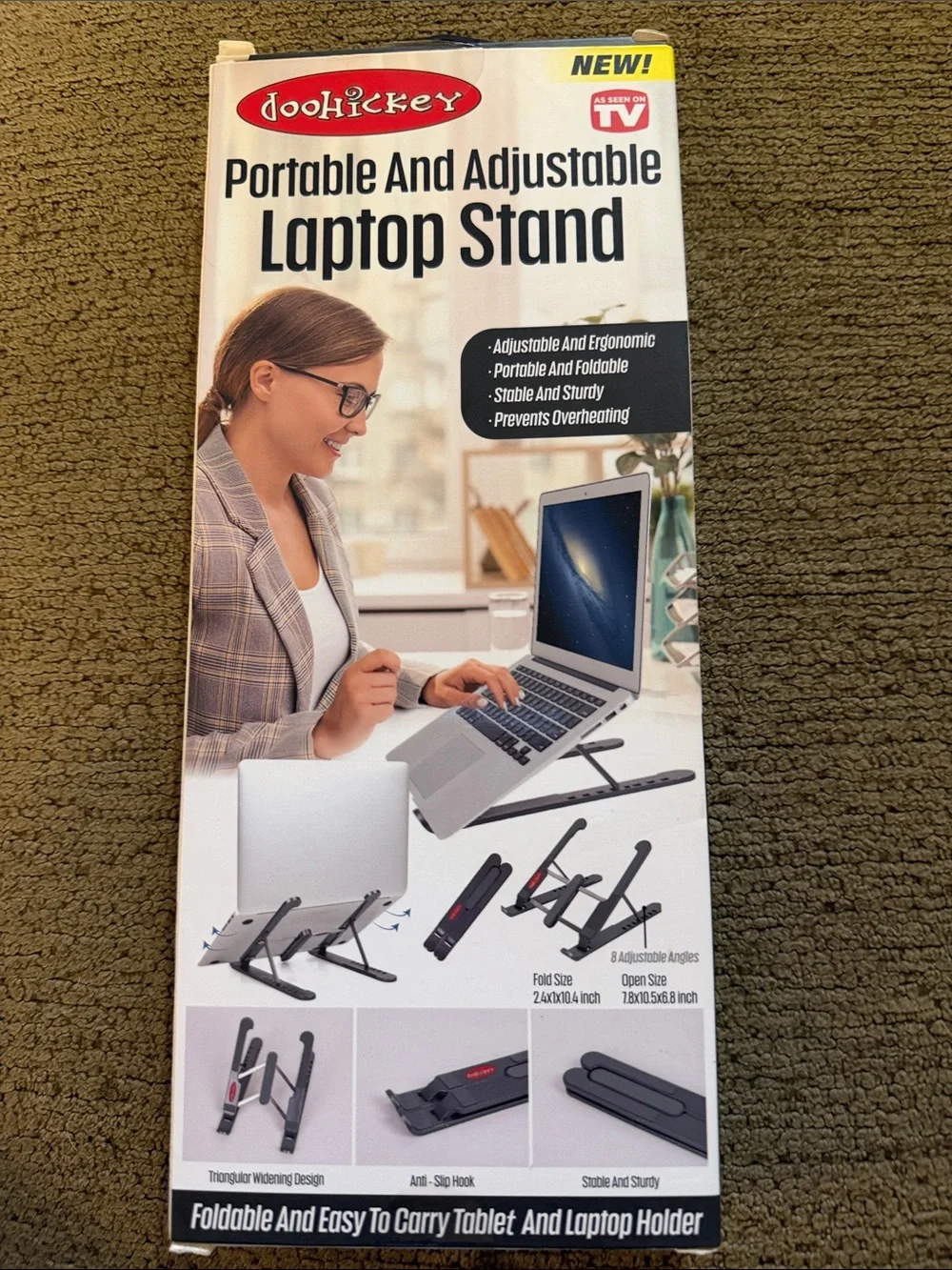 Portable Adjustable Laptop Stand - Black